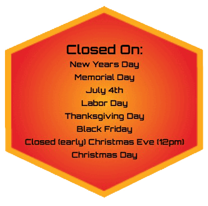 holiday hours with outline